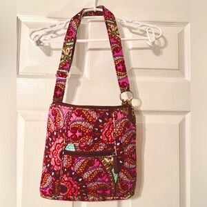 Vera Bradley Pink and Red Patterned Crossbody Bag